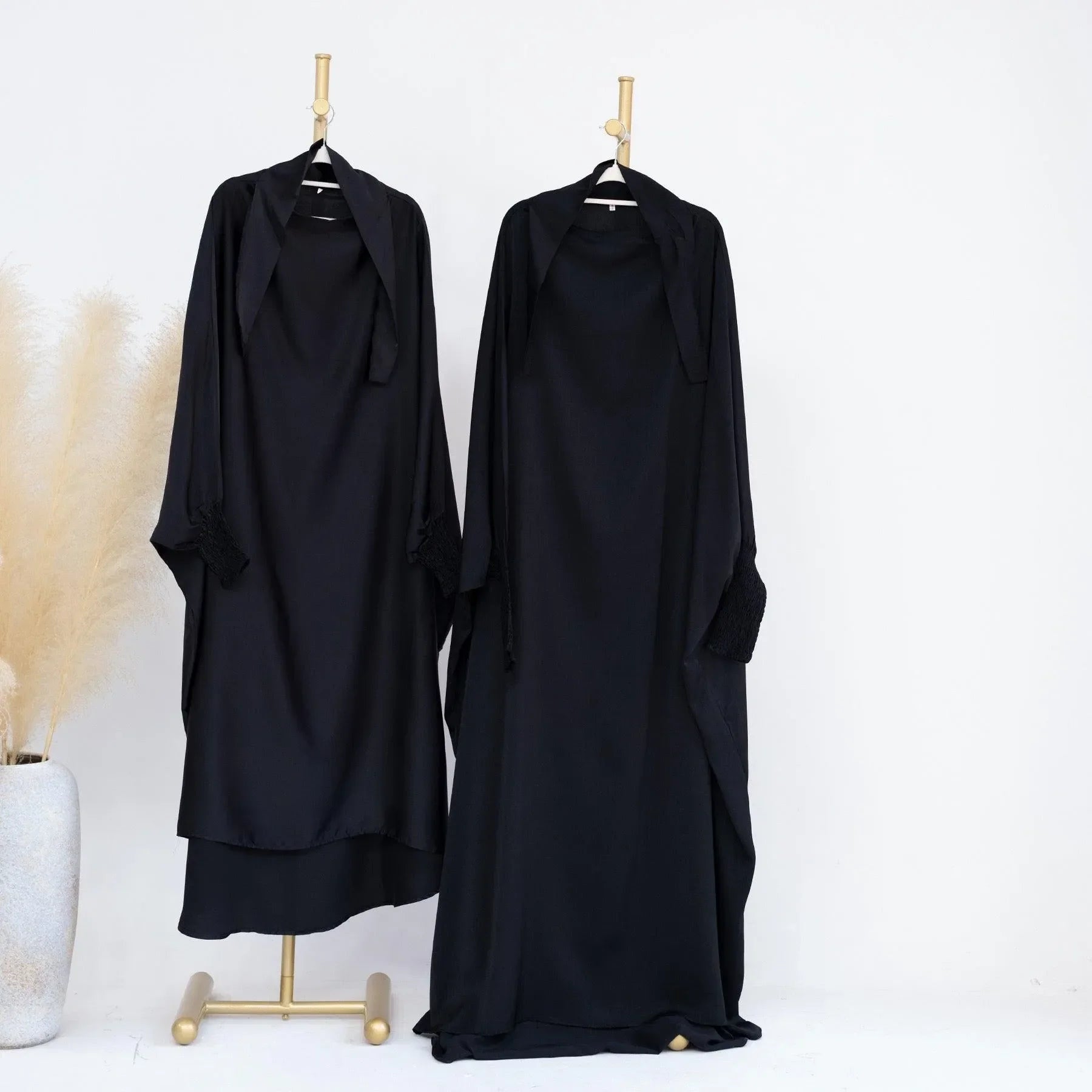 Jilbab Élégant pour Enfants | Robe de Prière Satin Une Pièce pour Filles | Vêtement Islamique Léger pour Enfants