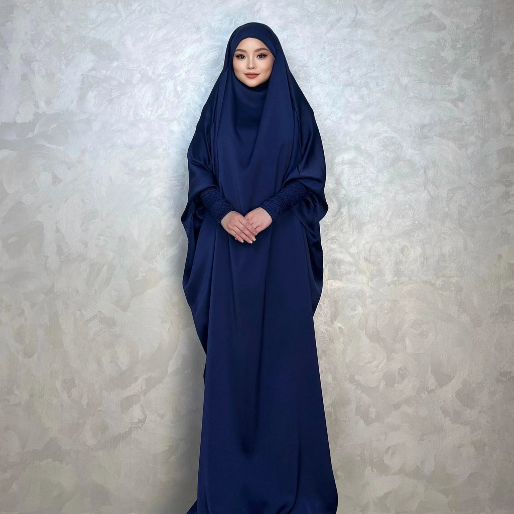 LM001 Robe Musulmane pour Femmes | Jilbab Abaya Une Pièce | Vêtement de Prière Modeste & Khimar Islamique Style Dubaï