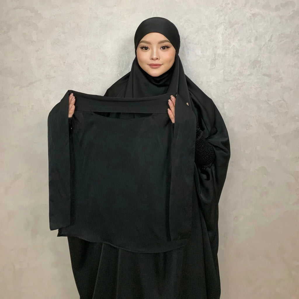 LM001 Robe Musulmane pour Femmes | Jilbab Abaya Une Pièce | Vêtement de Prière Modeste & Khimar Islamique Style Dubaï