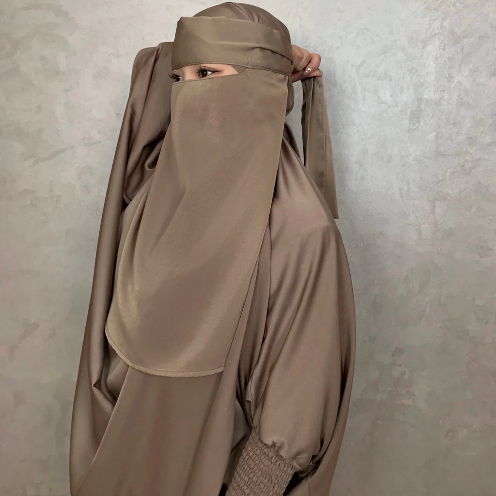 LM001 Robe Musulmane pour Femmes | Jilbab Abaya Une Pièce | Vêtement de Prière Modeste & Khimar Islamique Style Dubaï