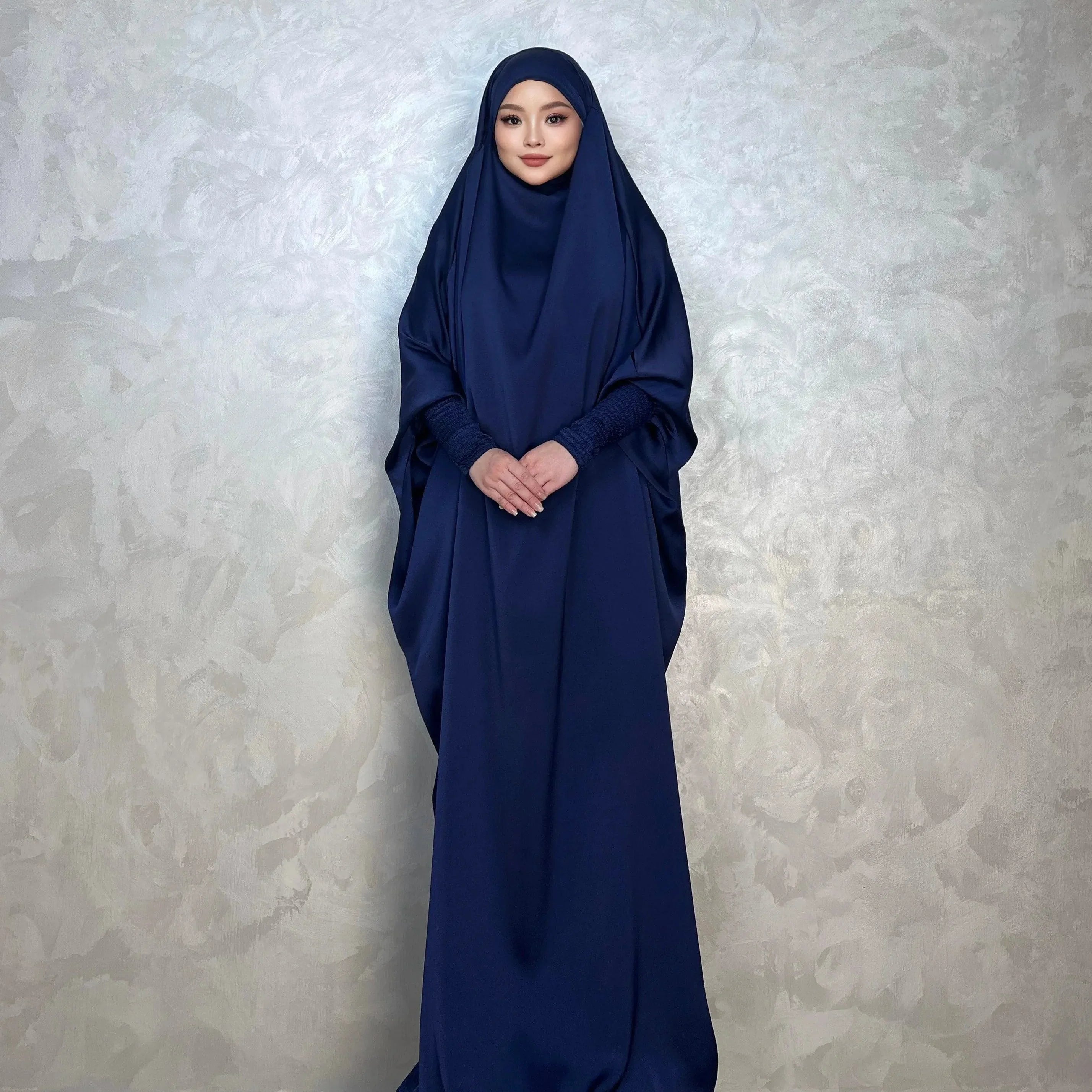 LM001 Robe Musulmane pour Femmes | Jilbab Abaya Une Pièce | Vêtement de Prière Modeste & Khimar Islamique Style Dubaï