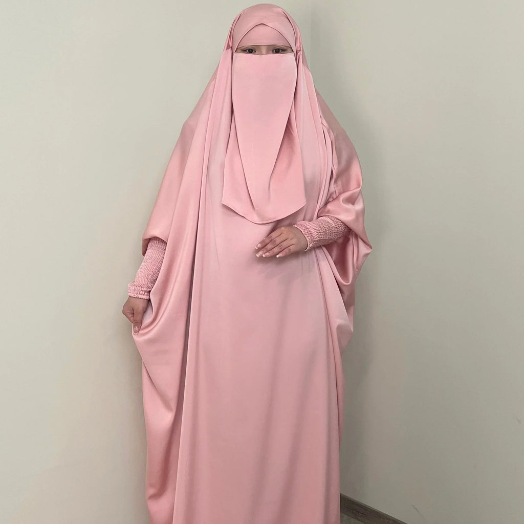 LM001 Robe Musulmane pour Femmes | Jilbab Abaya Une Pièce | Vêtement de Prière Modeste & Khimar Islamique Style Dubaï