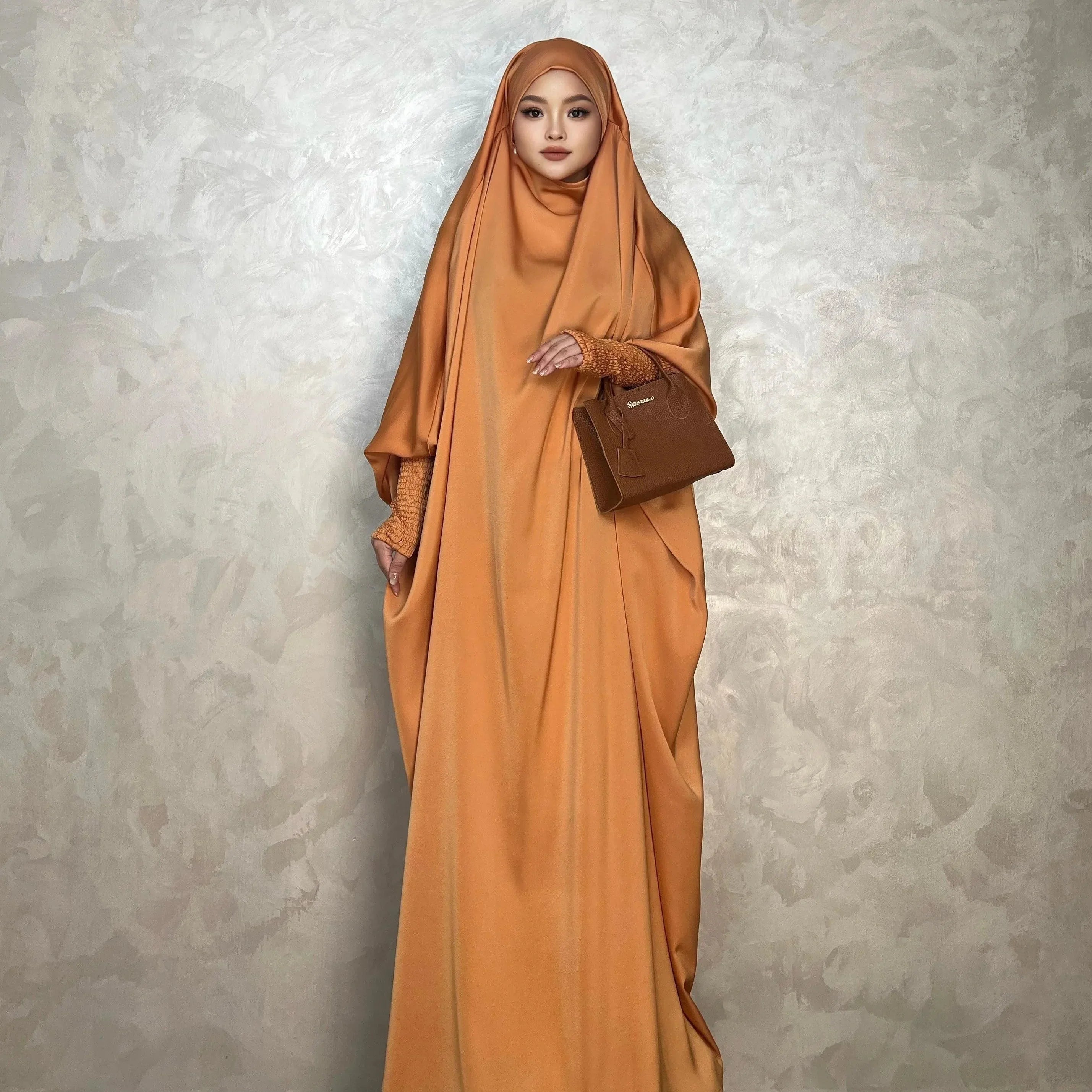 LM001 Robe Musulmane pour Femmes | Jilbab Abaya Une Pièce | Vêtement de Prière Modeste & Khimar Islamique Style Dubaï