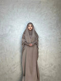 LM001 Robe Musulmane pour Femmes | Jilbab Abaya Une Pièce | Vêtement de Prière Modeste & Khimar Islamique Style Dubaï