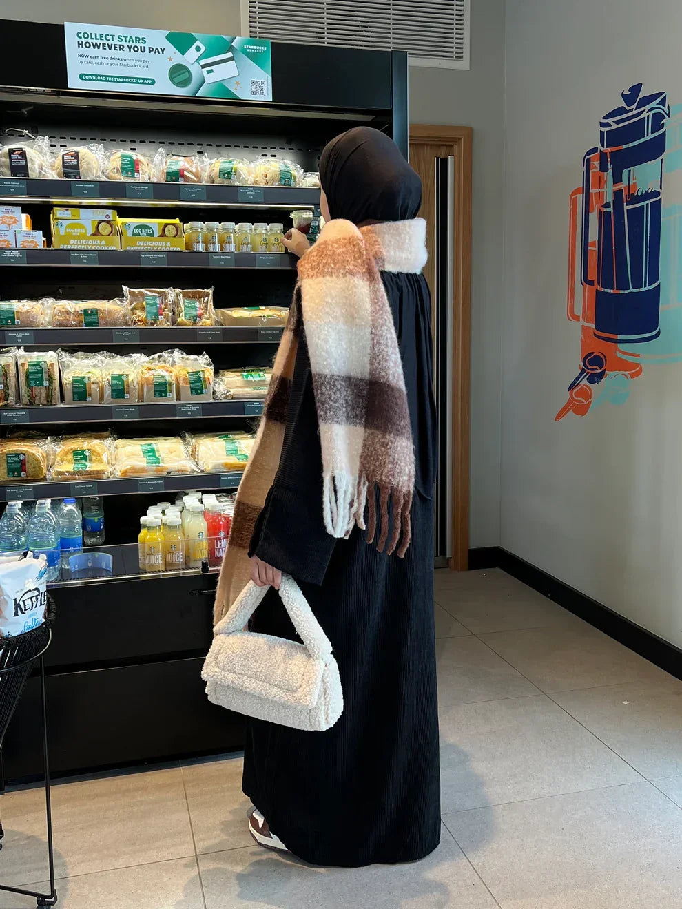 LM049 Abaya Velours Côtelé Robe Maxi d'Hiver | Vêtement Islamique Modeste Fermé Épais