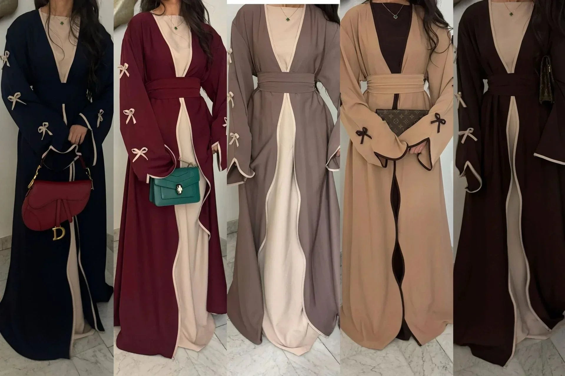 LM088 Cardigan Abaya Coquette | Tendance TikTok 2025 Design Nidha Soie Modeste