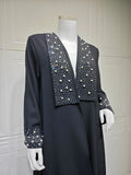 LM097 Cardigan Abaya Khaleeji Perlé – Kaftan Ouvert Modeste Aïd & Iftar