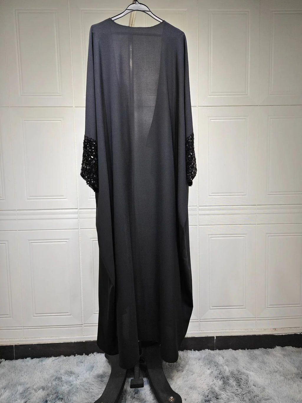 LM098 Cardigan Abaya Khaleeji Scintillant avec Sequins | Robe Modeste Aïd