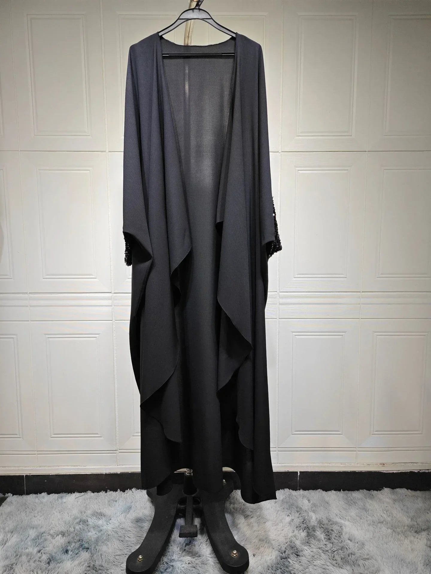 LM098 Cardigan Abaya Khaleeji Scintillant avec Sequins | Robe Modeste Aïd