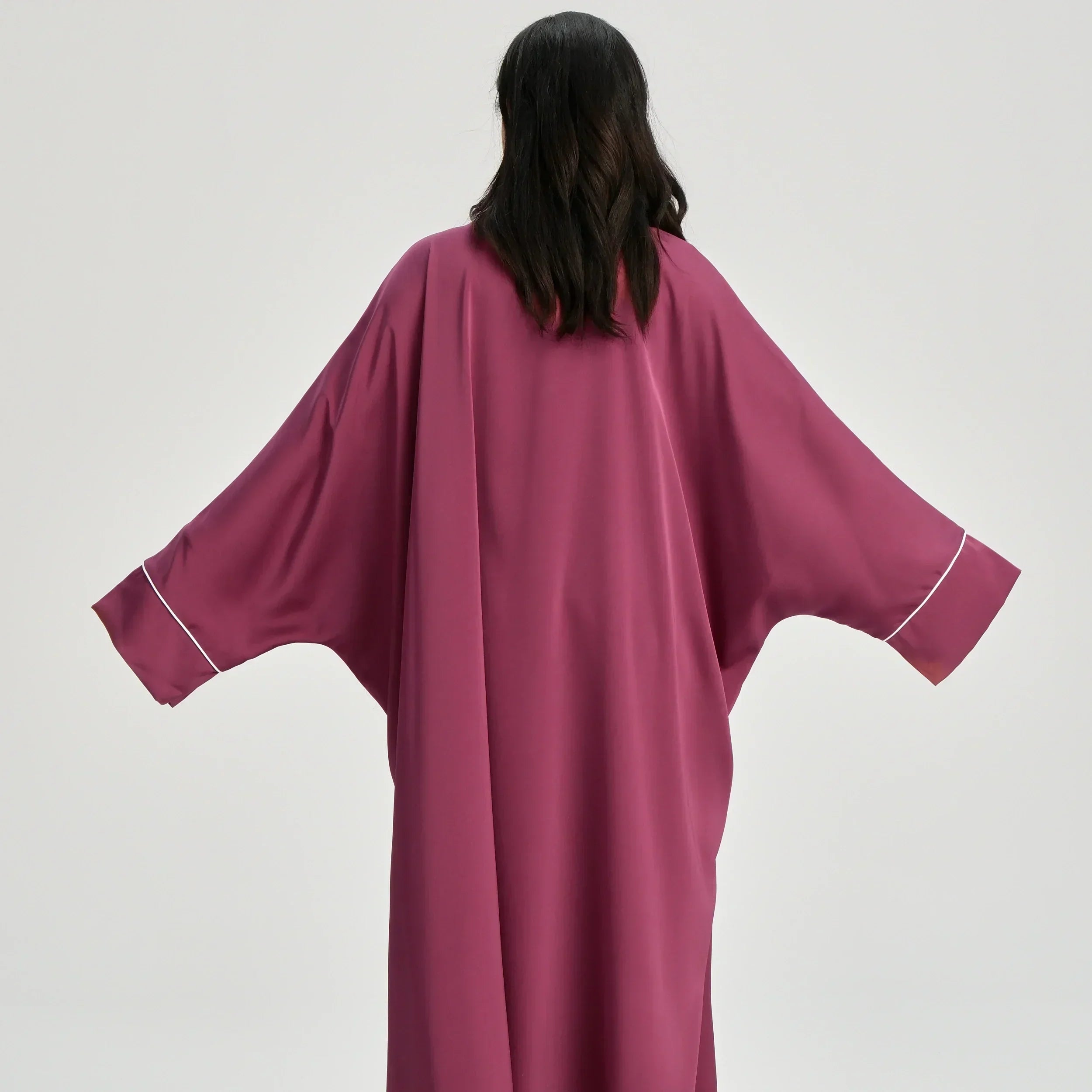 LM122 Kaftan Abaya Dentelle Dorée avec Ceinture Intérieure – Robe Maxi Khaleeji Modeste pour Aïd & Événements Formels