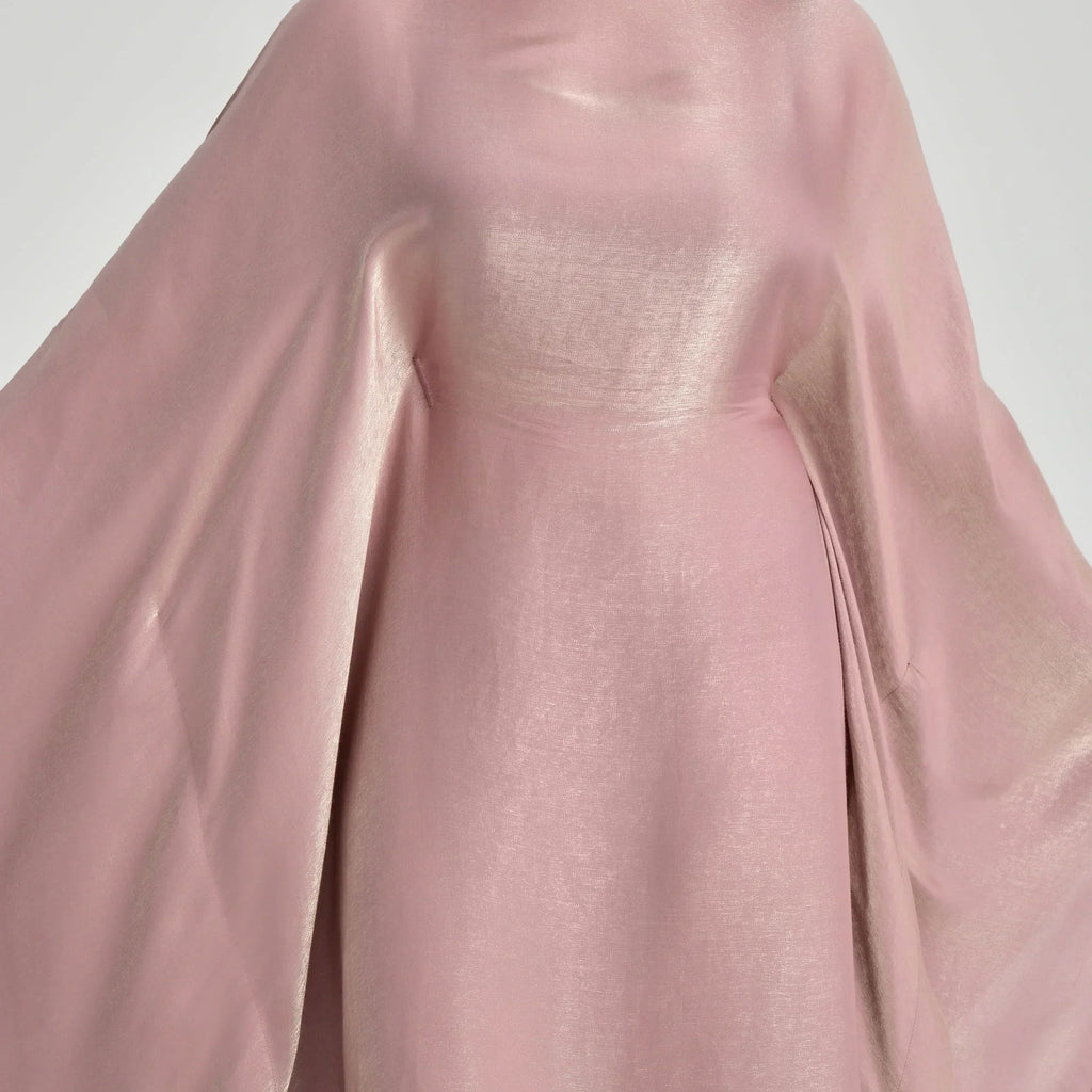 LM123 Kaftan Abaya Papillon avec Ceinture Réglable – Robe Brillante Modeste Manches Chauve-Souris
