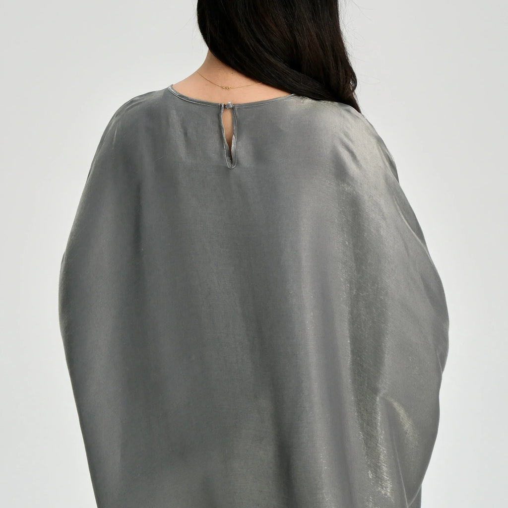 LM123 Kaftan Abaya Papillon avec Ceinture Réglable – Robe Brillante Modeste Manches Chauve-Souris