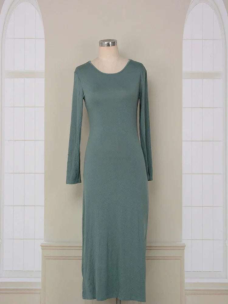 LM185 Ensemble 2 Pièces Abaya Coton Estival | Robe Kaftan Maxi Brodée Respirante