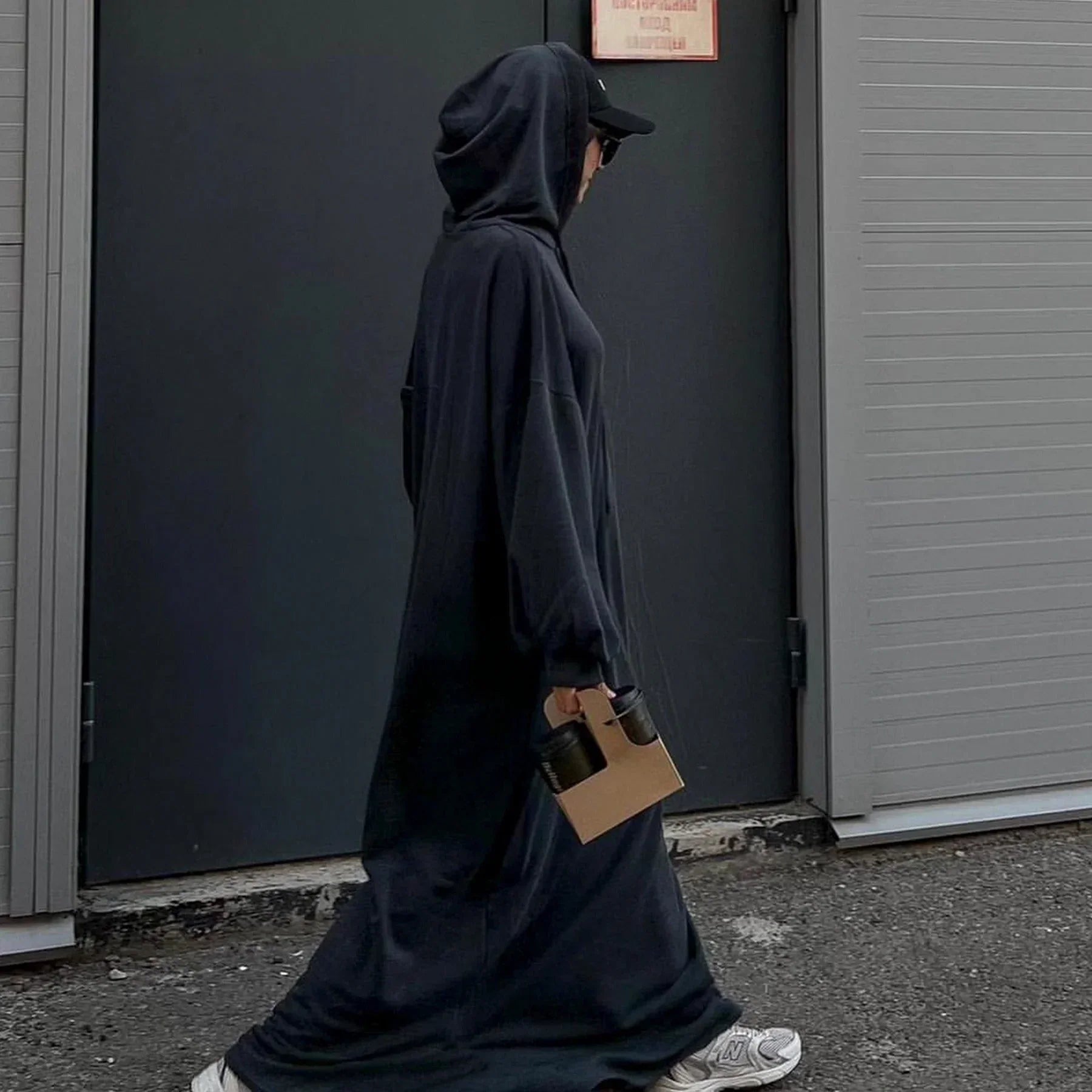 LM303 Robe Sweat-shirt Abaya à Capuche – Tenue Modeste Décontractée Manches Longues