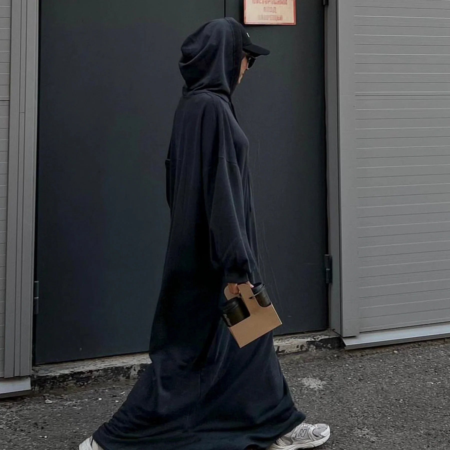 LM303 Robe Sweat-shirt Abaya à Capuche – Tenue Modeste Décontractée Manches Longues