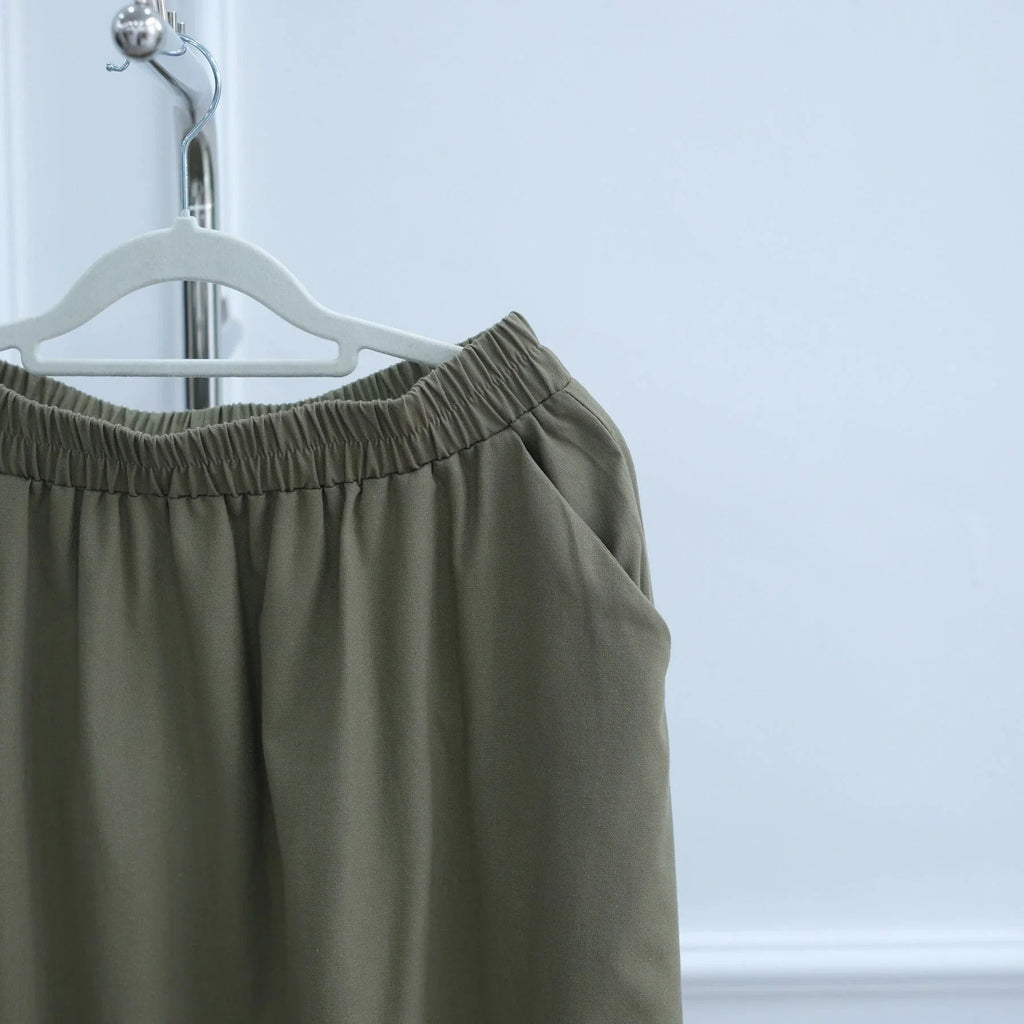 LM306 Ensemble Deux Pièces Coton Lin – Haut Asymétrique & Jupe Maxi Tenue Modeste