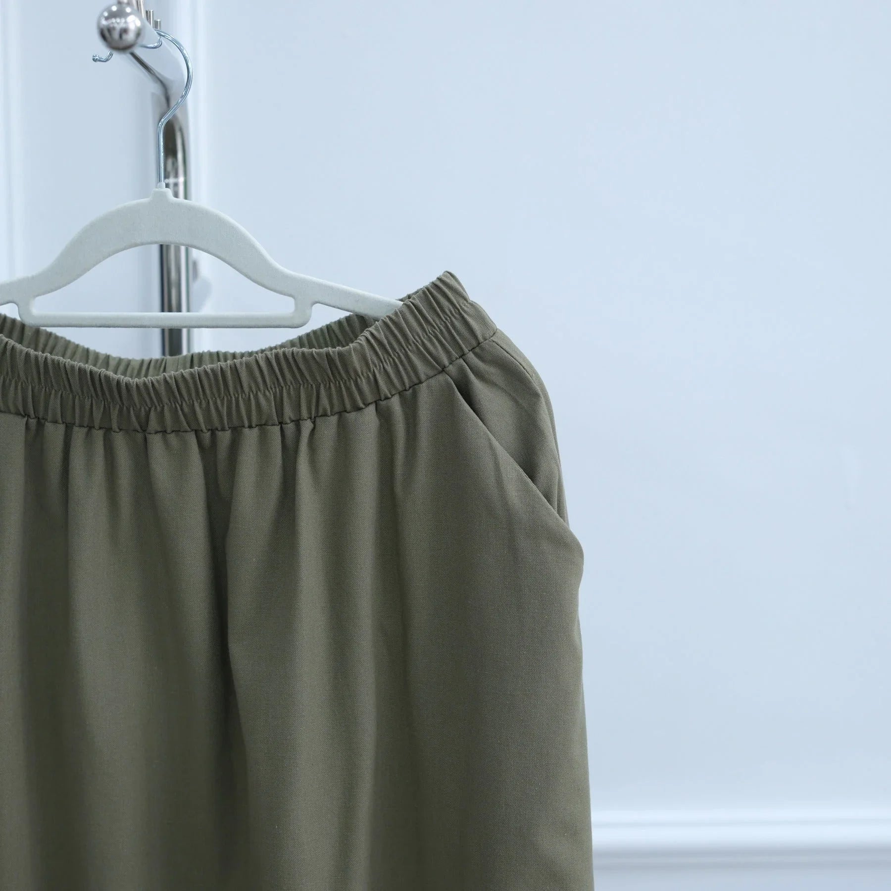 LM306 Ensemble Deux Pièces Coton Lin – Haut Asymétrique & Jupe Maxi Tenue Modeste