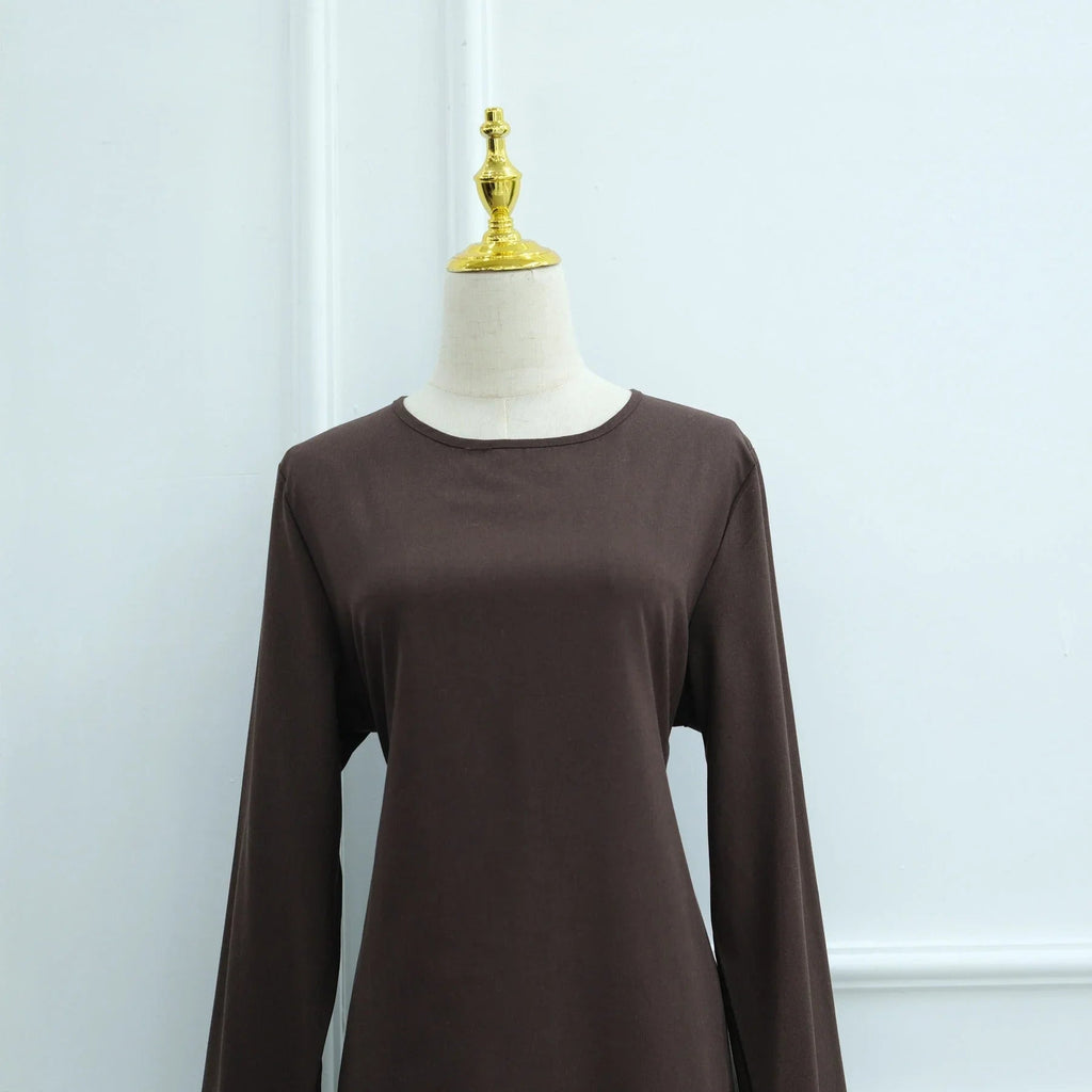 LM306 Ensemble Deux Pièces Coton Lin – Haut Asymétrique & Jupe Maxi Tenue Modeste