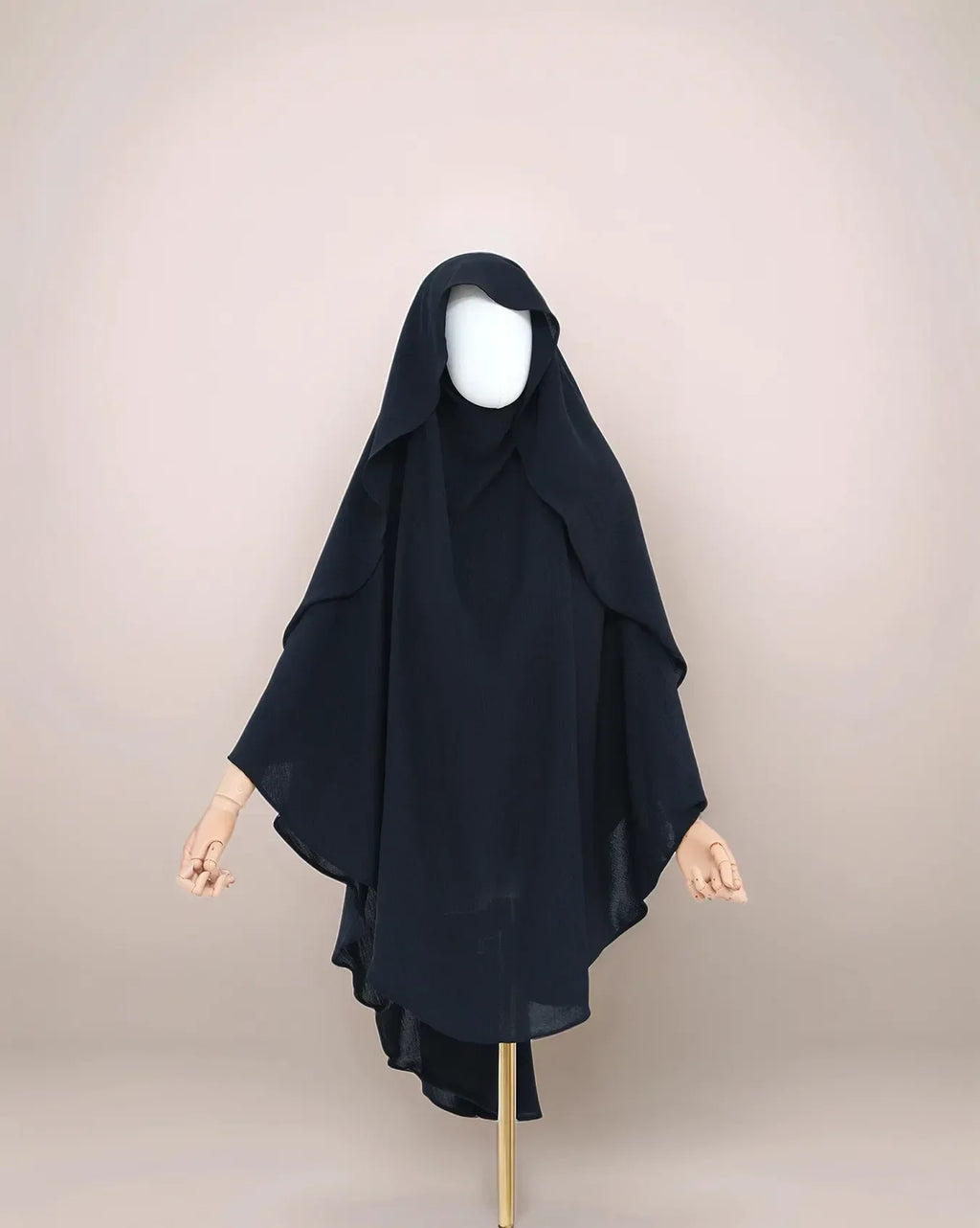 LM505 Khimar Cape Une Couche Grand Foulard Crêpe Jazz Sans Repassage Modeste