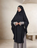 LM505 Khimar Cape Une Couche Grand Foulard Crêpe Jazz Sans Repassage Modeste