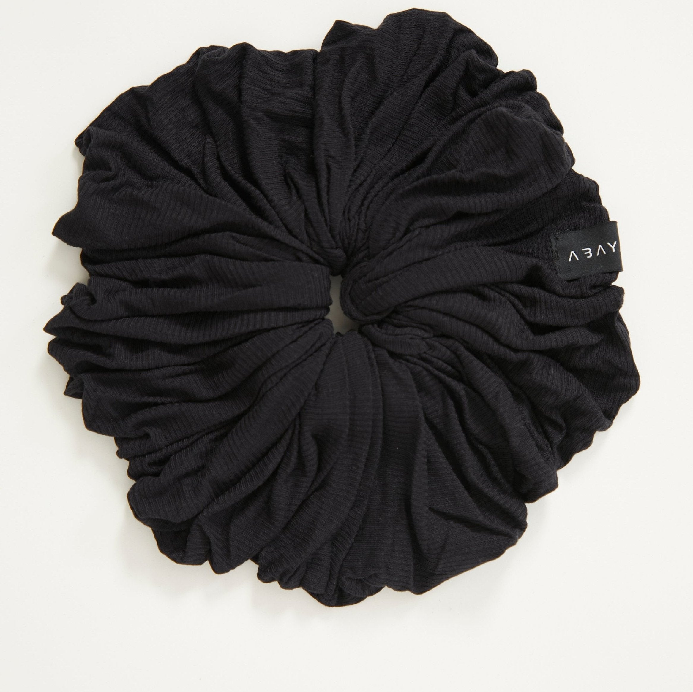 Chouchou Volumateur Jersey Bambou - Noir