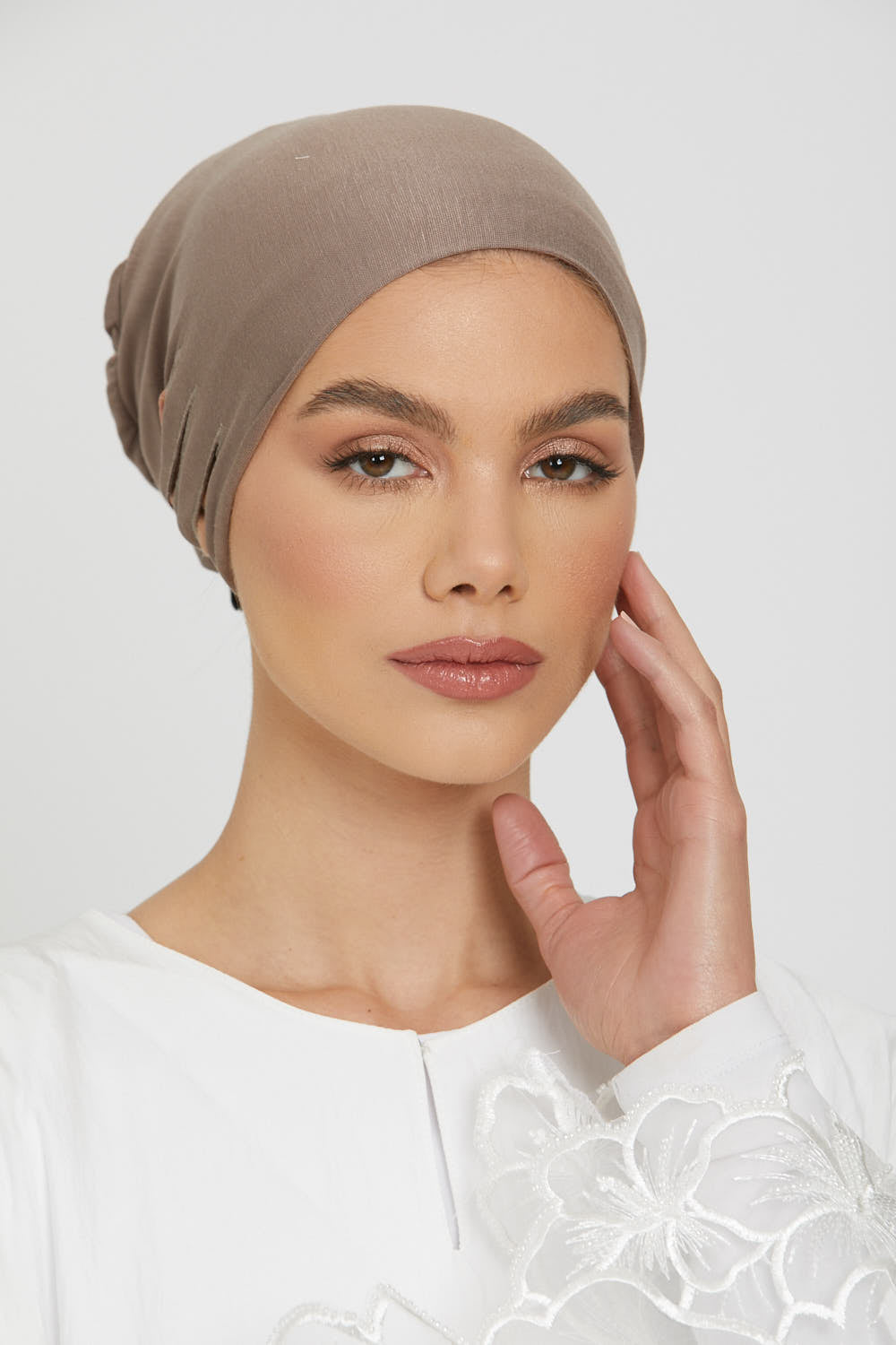 Bonnets Hijab Fente Noués Derrière